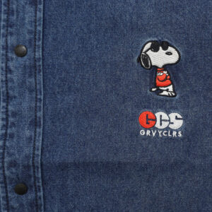 GROOVY COLORS トップス 42681170 8oz デニム SNOOPY バンドカラーシャツ