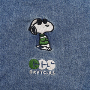 GROOVY COLORS トップス 42681170 8oz デニム SNOOPY バンドカラーシャツ