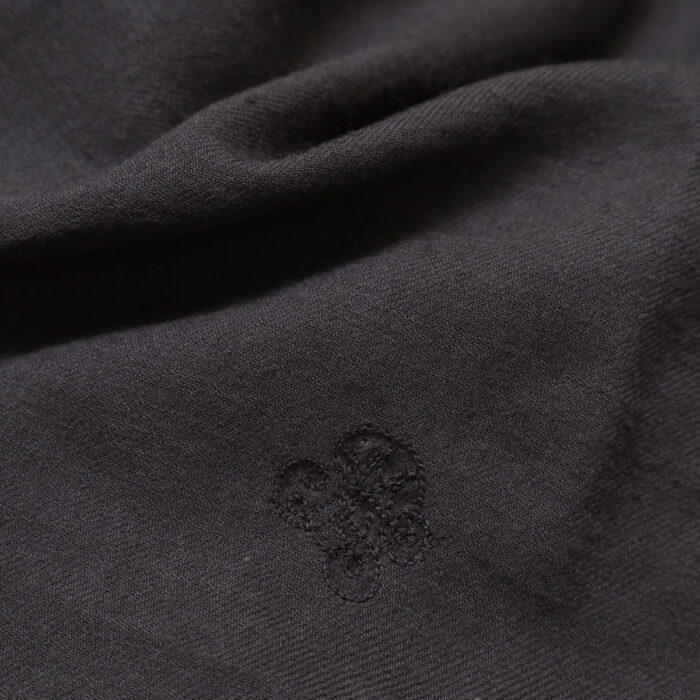 maison de soil トップス INMDS26702 TWILL COTTON KHADI PLAIN FRILL COLLAR SHIRTS WITH MINI PINTUCK