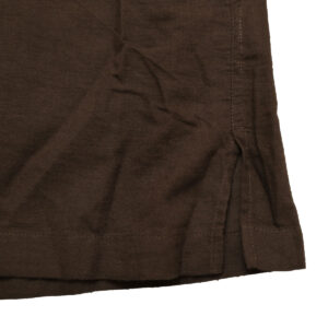 maison de soil トップス INMDS26702 TWILL COTTON KHADI PLAIN FRILL COLLAR SHIRTS WITH MINI PINTUCK