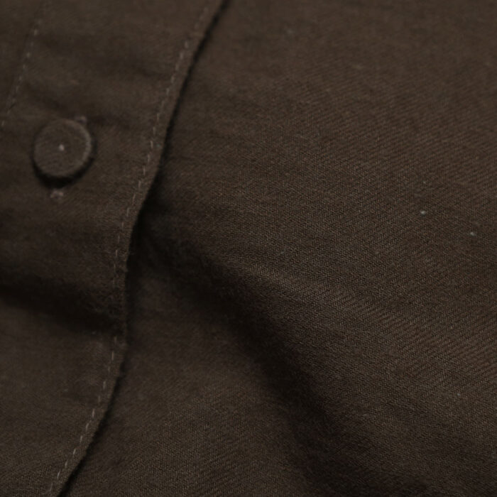 maison de soil トップス INMDS26702 TWILL COTTON KHADI PLAIN FRILL COLLAR SHIRTS WITH MINI PINTUCK