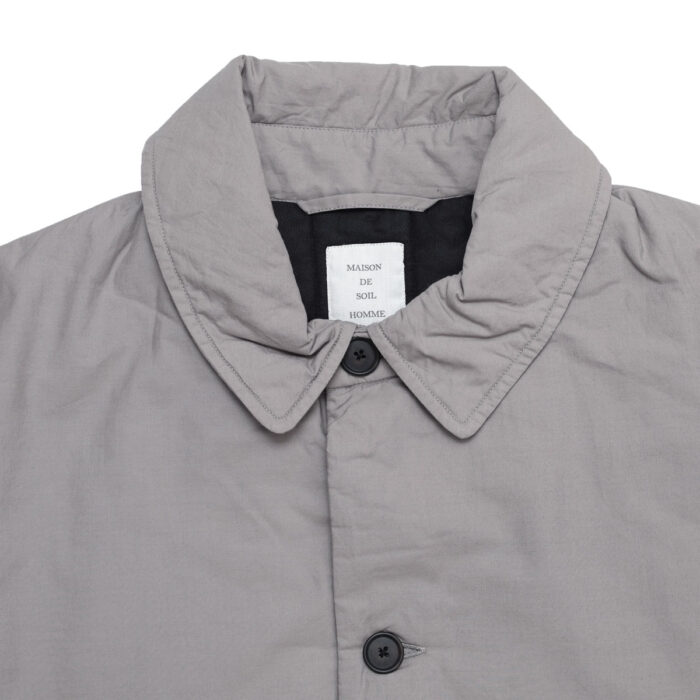 maison de soil アウター MDSH26522 PADDED 60sORGANIC POPLIN PLAIN REGULAR COLLAR OVER CORT