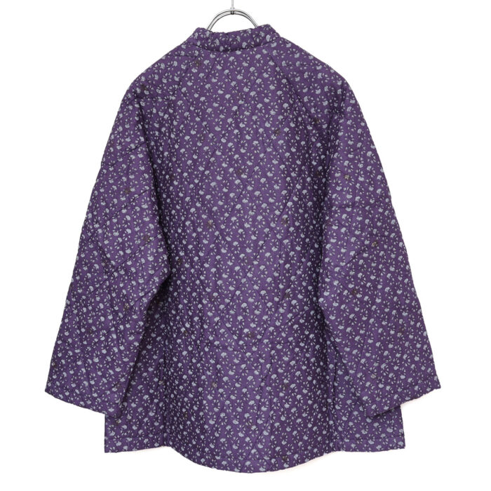 maison de soil アウター NMDS26541 80s ORGANIC VOILE GENTIANA BLOCK PRINT PADDED RAGLAN HALF CORT