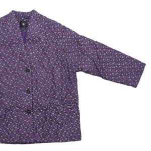 maison de soil アウター NMDS26541 80s ORGANIC VOILE GENTIANA BLOCK PRINT PADDED RAGLAN HALF CORT