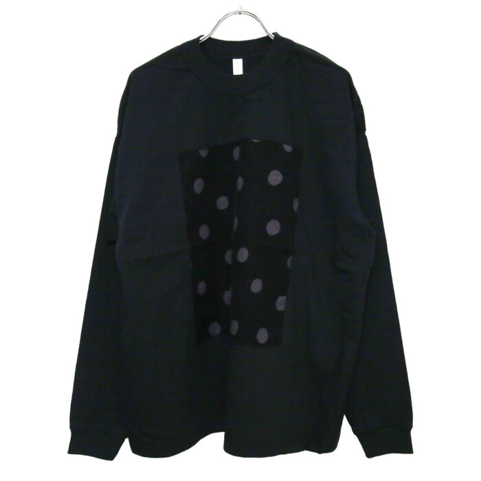 prit トップス P90715 7/1空紡天竺×ラフドットプリント フレームロングＴシャツ