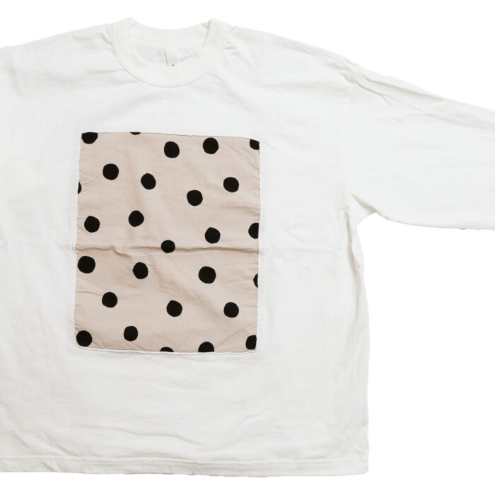 prit トップス P90715 7/1空紡天竺×ラフドットプリント フレームロングＴシャツ