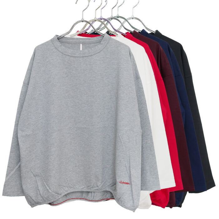 快晴堂 トップス 63C-40 Girl’s-Tシャツ 裾ギャザー長袖Tシャツ