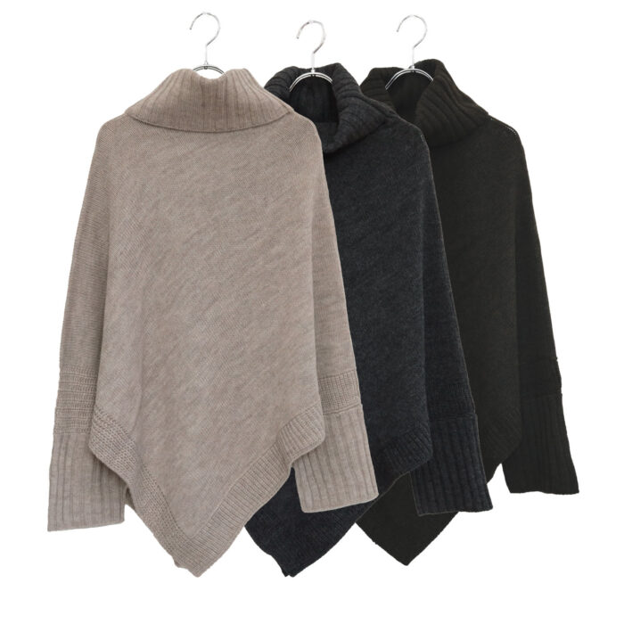 SOIL ニット・セーター BNSL2671 POLO NECK PONCHO