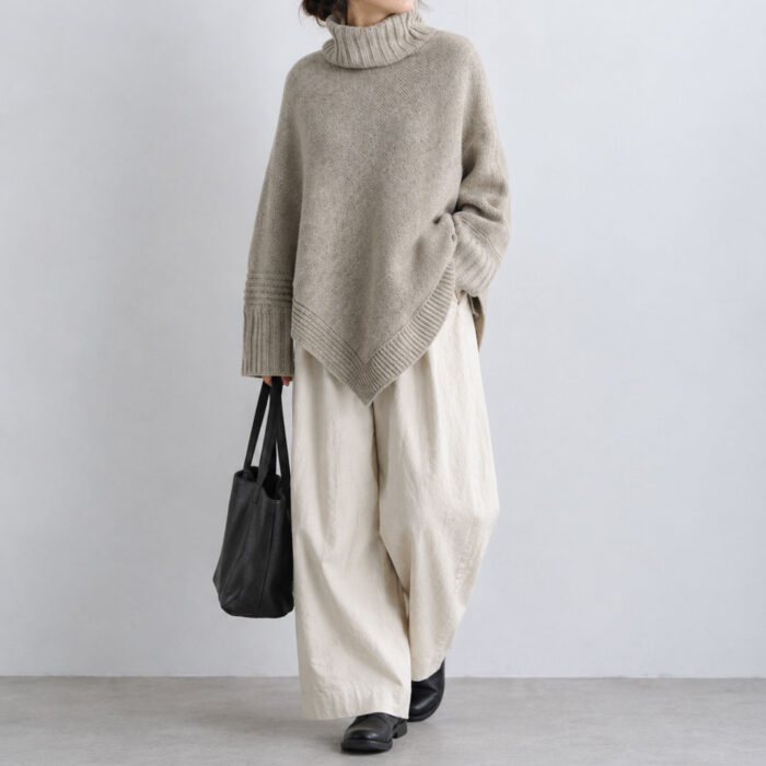 SOIL ニット・セーター BNSL2671 POLO NECK PONCHO