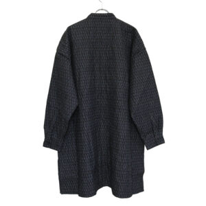 maison de soil トップス INMDS26724 80s VOILE LITTLE TREE BLOCK PRINT VERTICAL STITCHED BANDED COLLAR SHIRTS