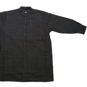 maison de soil トップス INMDS26724 80s VOILE LITTLE TREE BLOCK PRINT VERTICAL STITCHED BANDED COLLAR SHIRTS