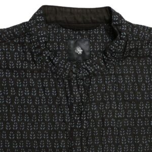 maison de soil トップス INMDS26724 80s VOILE LITTLE TREE BLOCK PRINT VERTICAL STITCHED BANDED COLLAR SHIRTS