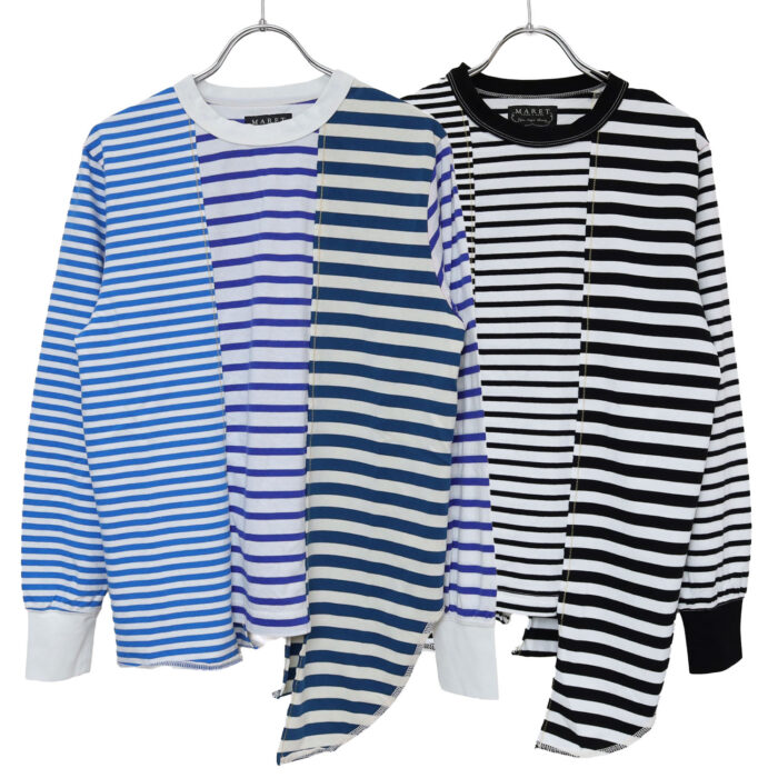 MARET トップス M246A74 ボーダー PUT OUT TEE