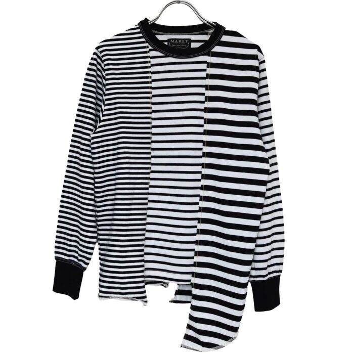 MARET トップス M246A74 ボーダー PUT OUT TEE