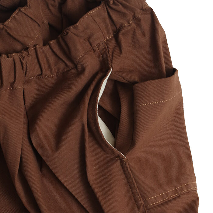 1222605 ストレッチタックワイドパンツ BROWN D-ARMS ONLINE SHOP