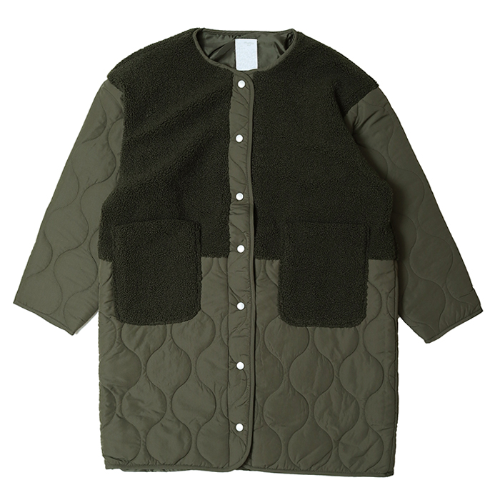 06DA077009 ボアキルトコート KHAKI | D-ARMS ONLINE SHOP